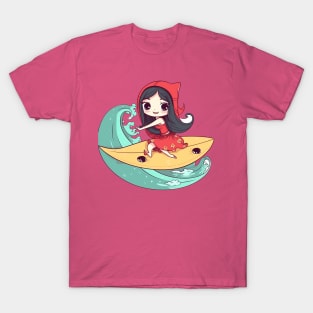 Surfing girl kawaii style T-Shirt